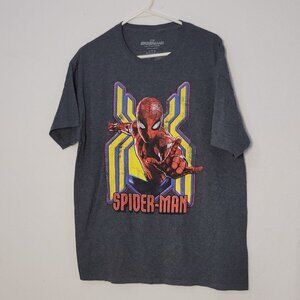 541. Marvel Spider-Man Short Sleeve T-Shirt Gray Sz L